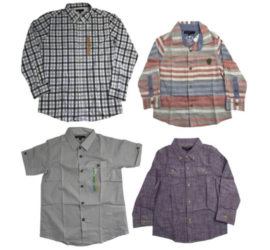 One Off Joblot of 11 Boys Ex-Chain Store Smart Shirts in 5 Styles Sizes 1.5 - 13
