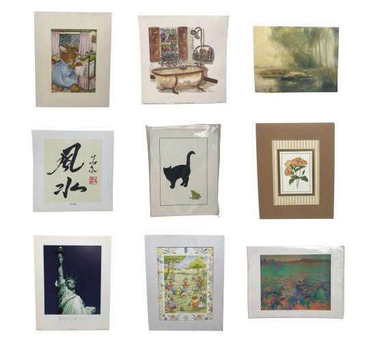 One Off Joblot of Approx. 2,400 Mixed Art Prints - Frame Inserts, Artwork, Etc.