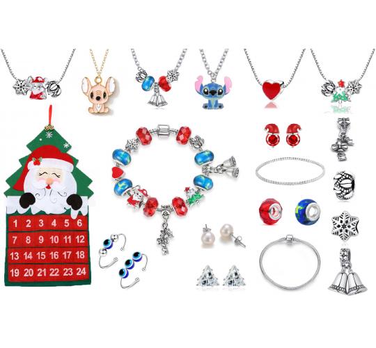 125 pcs - Reusable Christmas Santa with Premium Jewellery Advent Calendar 2022 - 5 Sets|GCJSET008|UK SELLER