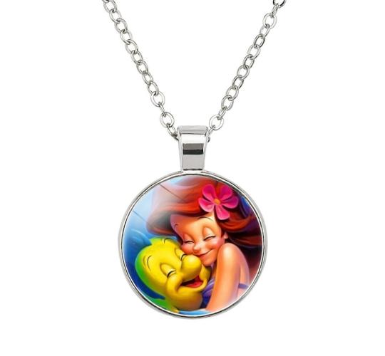 10 pcs - The Little Mermaid Ariel and Flounder Pendant Necklace|GCJ373|UK SELLER
