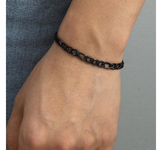 10 pcs - Stainless Steel Gunmetal Black Chunky Chain Links Men Bracelet|GCJ394|UK SELLER