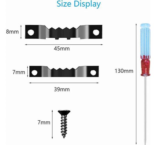 12 Packs of Metal Sawtooth Picture Frame Photo Hanger 160 pcs in 2 Sizes plus Screws & Driver