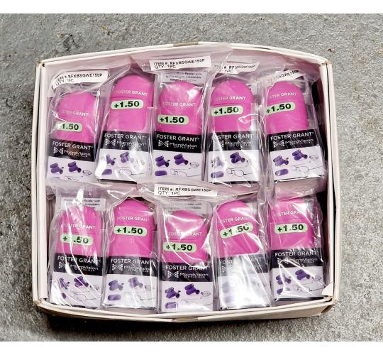 Foster Grant MicroVision pink compact foldable reading glasses