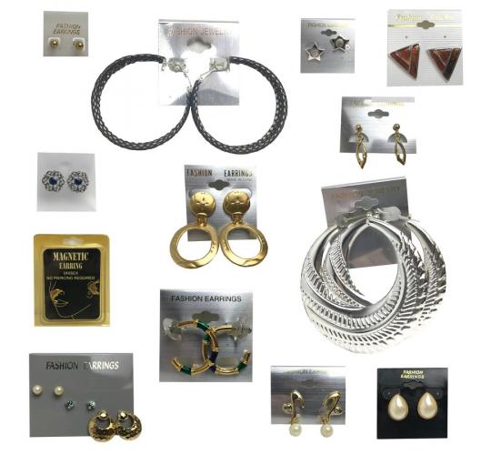 Wholesale Joblot of 500 Assorted Style Fashion Earrings - Huge Mix Included