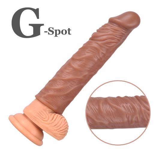 10pcs - Extra Inches Penis Extender Long Sleeve Store Sperm Realistic Texture G-Spot|GCAP130-NO Battery|UK SELLER