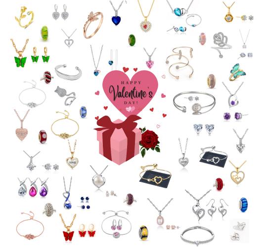 10 pcs - Valentines Mystery Jewellery with Message Gift Box - Premium Jewellery - Random Mixed Jewellery|GCJSET013-Random|UK SELLER