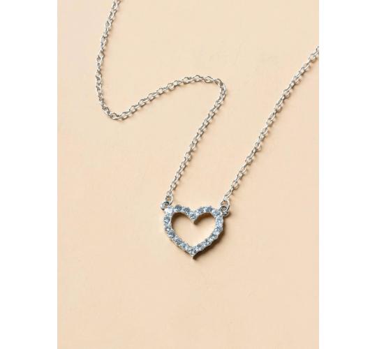 50x Love Heart Necklaces Jewellery on Silver Chain