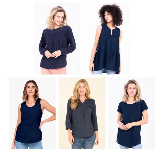 One Off Joblot of 13 Brakeburn Ladies Mixed Navy Tops - Size 8