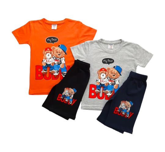 Brand New Joblot of Boys 8 Pack/2 Colours 2-Pcs Shorts Set (2y-8y)