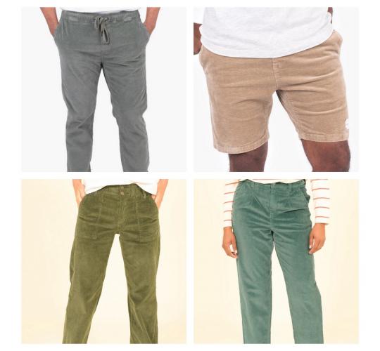 One Off Joblot of 7 Brakeburn Men & Ladies Mixed Corduroy Trousers & Shorts