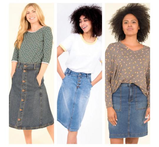 One Off Joblot of 14 Brakeburn Mixed Denim Skirts - Size 8