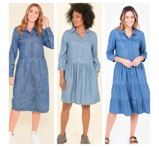 One Off Joblot of 8 Brakeburn Mixed Denim Dresses - Size 8