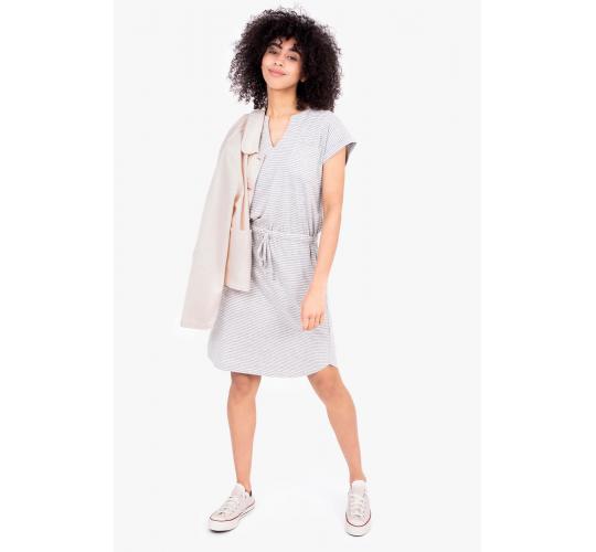 One Off Joblot of 6 Brakeburn Eloise Grey Striped Jersey Dress Size 8