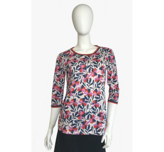 One Off Joblot of 12 Brakeburn Ladies Gardenia Tipping 3/4 Sleeve Tees - Size 8