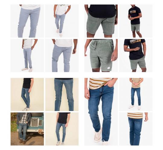 One Off Joblot of 6 Brakeburn Mens Jeans, Cord Shorts & Trousers Size 32