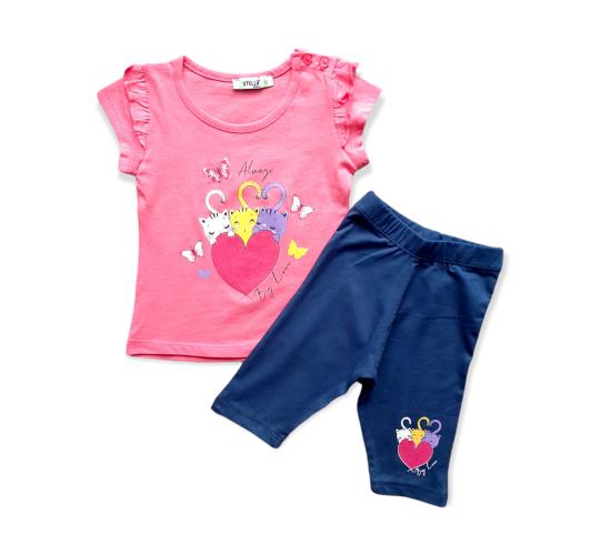 Joblot of 8-Pack Girls 2-Pcs Legging Set 2-Colours (1y-4y)