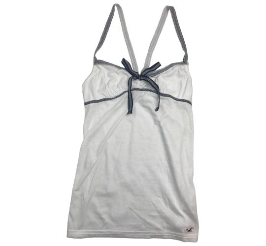 Wholesale Joblot of 50 Ladies Hollister White Bow Babydoll Top - Size S