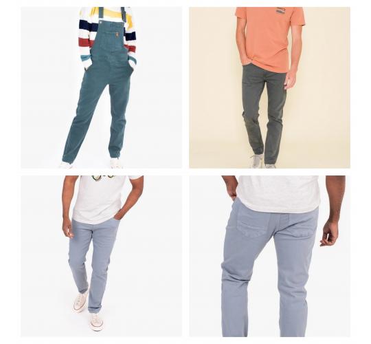 One Off Joblot of 5 Brakeburn Garment Dyed Trouser & Dungarees Mens & Ladies