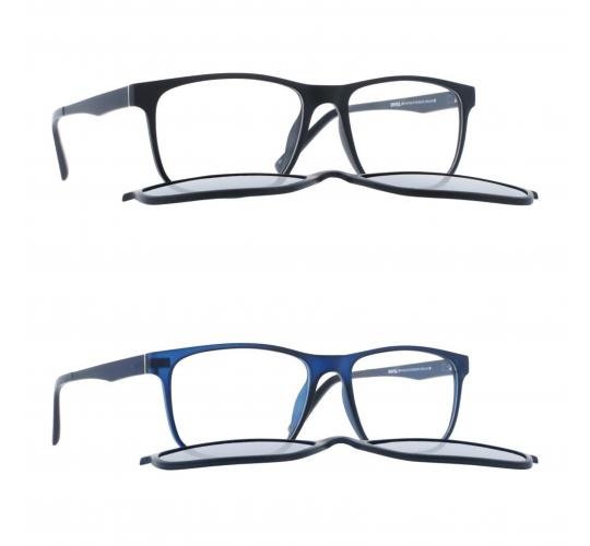 One Off Joblot of 20 INVU Mixed Clip-on Polarized Glasses - Black & Blue