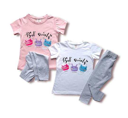 Joblot of 16 Pieces Brand New Girls 2-Pcs Legging Set in 2 Styles Sizes 2y-8y