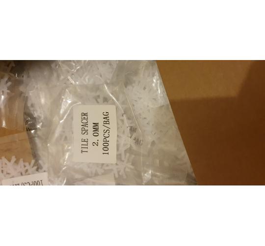 2mm Cross Spacers Pack of 100