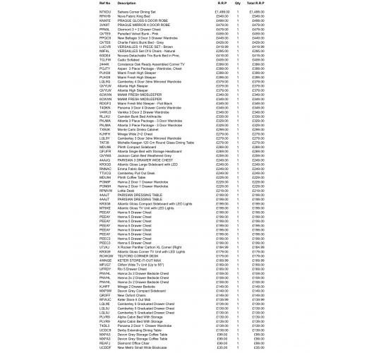 Bulk job lot furniture 