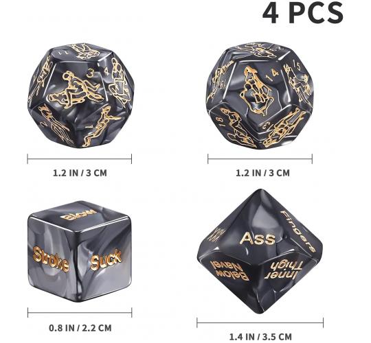 10 Sets - Kinky Play Dice – Set of 4|GCAP033-4pcs/Set|UK seller