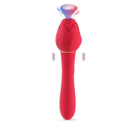 10 pcs - 10 Vibration Modes And 5 Sucking Modes Flaming Rose Massager Vibrator|GCAP153|UK seller