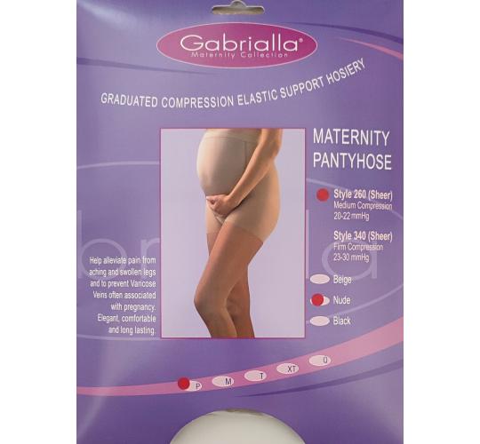 Gabrialla Maternity Pantyhose Graduated Medium Compression - 20 to 22 mmHg (H-260) Size Small x11 Pair