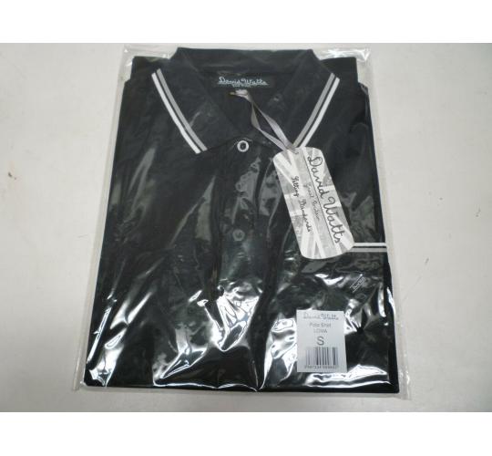 10 x David Watts Polo Shirt Top Black Navy Blue Bnwt New & Sealed Retro Sixties Mod