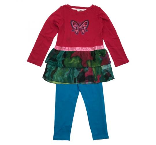 One Off Joblot of 181 Girl's Ex-Chainstore Butterfly Dress & Legging Set