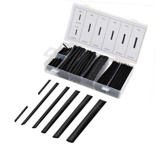 170 Pieces - Black Heat Shrink TUBING Multi-Pack Assortment for Insulating, Covering and Joining Open Wire Connections.