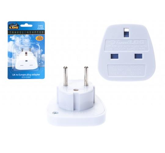 150 x WHITE UK TO EUROPE TRAVEL ADAPTOR - CLEARANCE