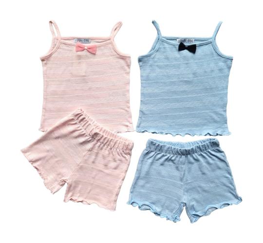 Joblot of 10x Brand New Girls 2-Pcs Set in 2 Colours - Sizes 3y-8y