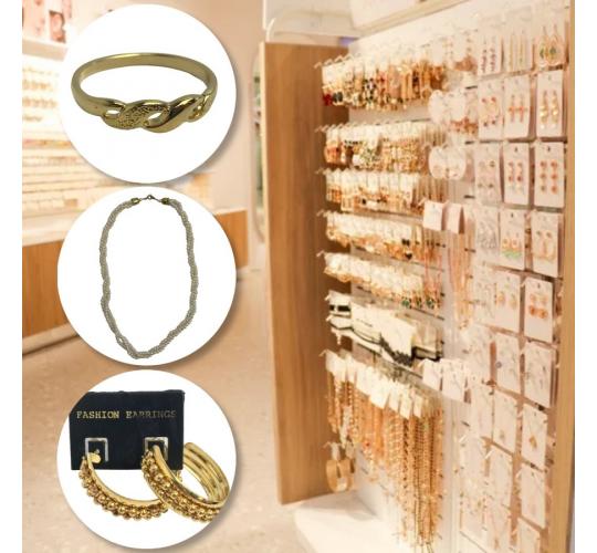 Joblot of 100 Mixed Fashion Jewellery - Necklaces, Rings, Earrings & Bracelets!