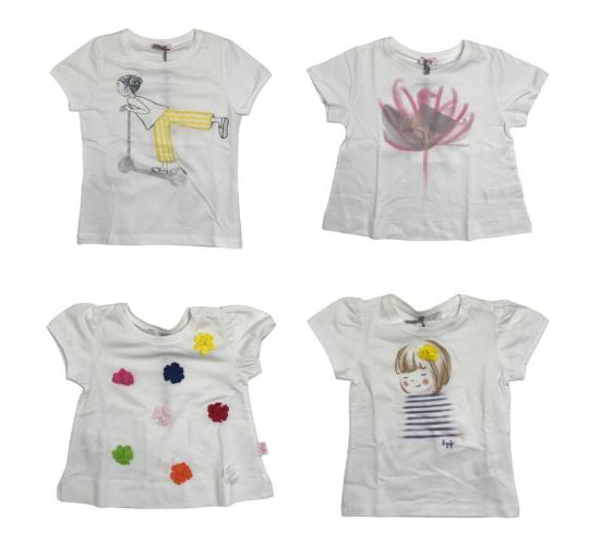 One Off Joblot of 14 Girl's Il Gufo Mixed Textured T-Shirts
