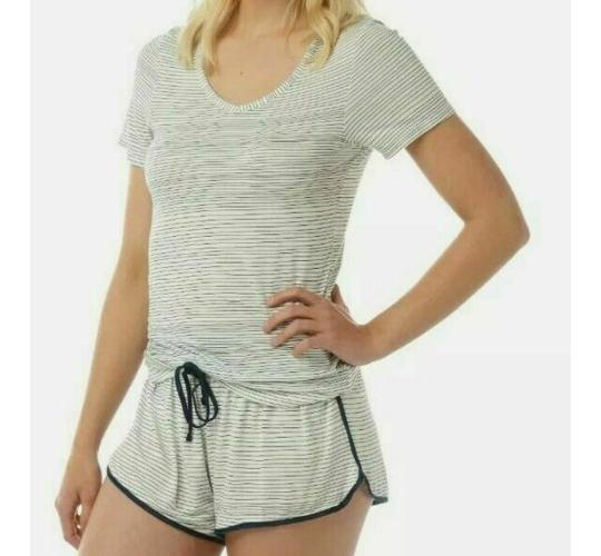36 PYJAMA SETS CREAM/NAVY STRIPE SHORTS INDIGO SKY SIZES 8 & 10 - WHOLESALE LOT