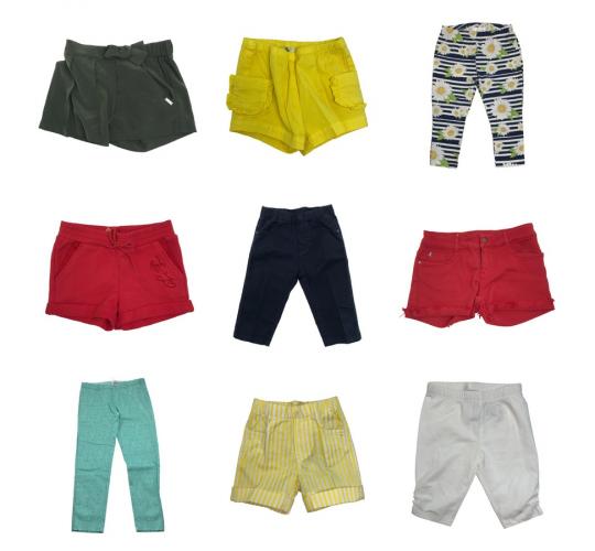 One Off Joblot of 14 Girl's Mixed Branded Shorts & Trousers