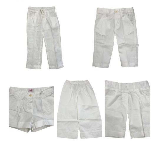 One Off Joblot of 20 Unisex Il Gufo Mixed White Trousers & Shorts