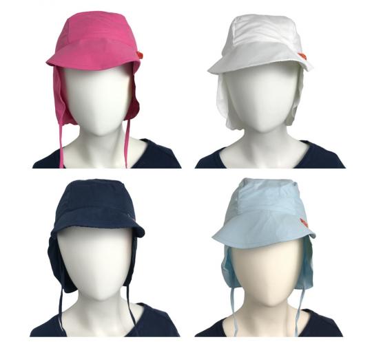 One Off Joblot of 40 Kid's Lassig Mixed Splash & Fun Sun Protection Flap Hat
