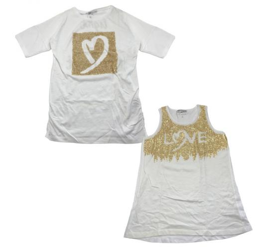 One Off Joblot of 11 Girl's Patrizia Pepe Mixed Gold Sequin Tops