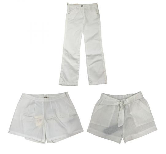 One Off Joblot of 9 Children's Mixed Branded White Shorts & Trousers