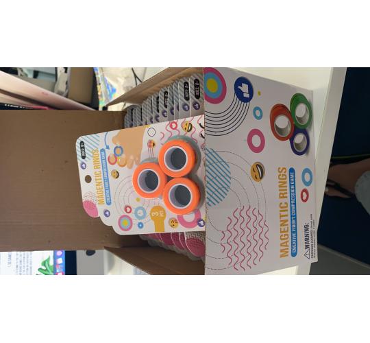 960  X Magnetic Ring Fidget Toy Kids Multi Colour Craze 2024 Wholesale Joblot