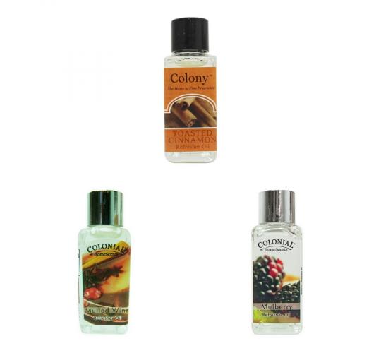 Wholesale Joblot of 72 Colonial Mixed Home Scents 9ml Refresher Oils