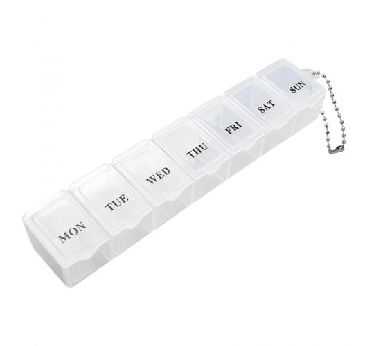 7 Day Weekly Pill Box Organiser Travel Dosset Box Portable Tablet Organizer Medicine Storage Box Pill Dispenser | Medication Organizer - 1 Times a Day