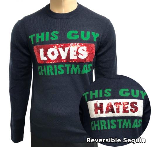 Wholesale Joblot of 50 Men's Ex-Chainstore Loves/Hates Christmas Jumpers