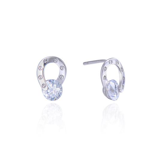 10pcs - Fashionable Central Diamond Women Silver Earrings|GCJ439|UK seller