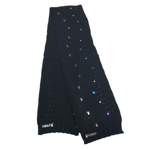 One off Joblot of 65 Playboy Women's Black & Sequin Detailed Scarves