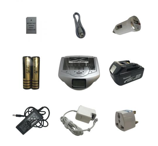 One Off Joblot of 87 Mixed Batteries, Chargers, Adapters & Much More!