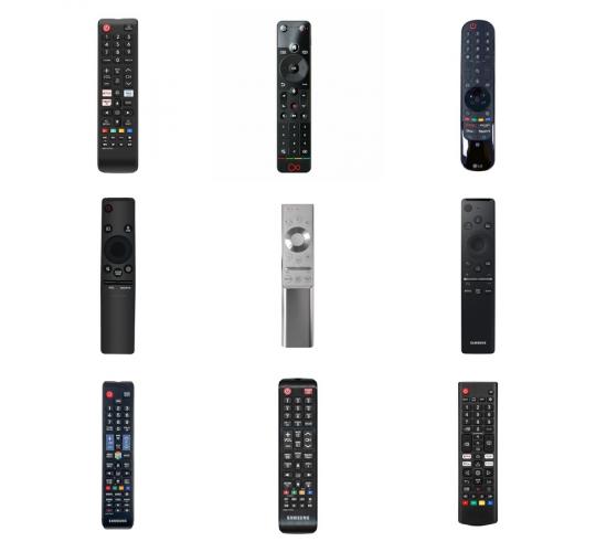 One Off Joblot of 9 Mixed Remote Controls - Samsung, LG, Virgin Media